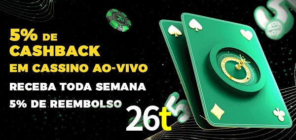 Promoções do cassino ao Vivo 26t